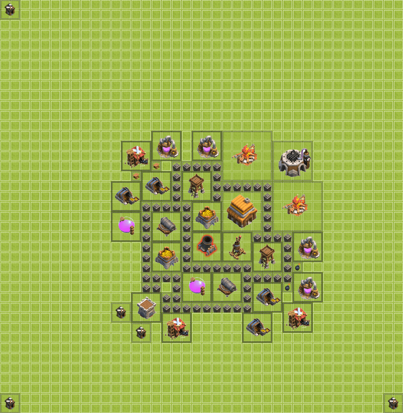 Clash of Clans 4. Seviye Köy Düzeni