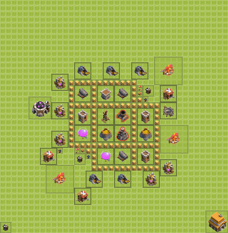 Clash of Clans 5. Seviye Köy Düzeni