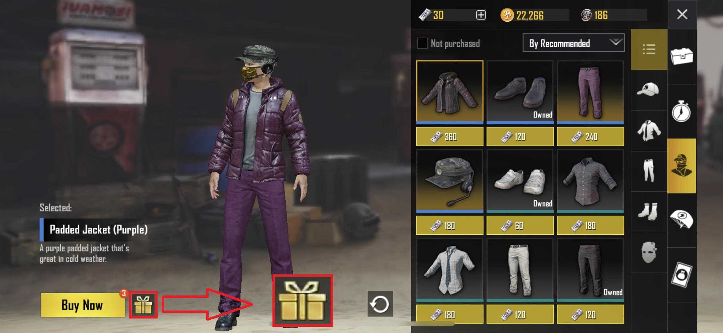 PUBG Hediye Gönderme Özelliği