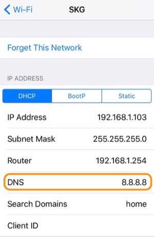 İOS DNS Ayarları Değiştirme 4. Adım