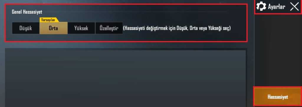 PUBG Mobile Hassasiyet Ayarları Sıfırlama