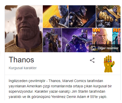 Google Hileleri: Thanos 2. Adım