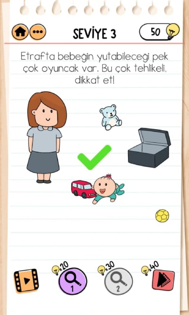 Brain Test 2 Cevapları: Bizim Aile - Seviye 3