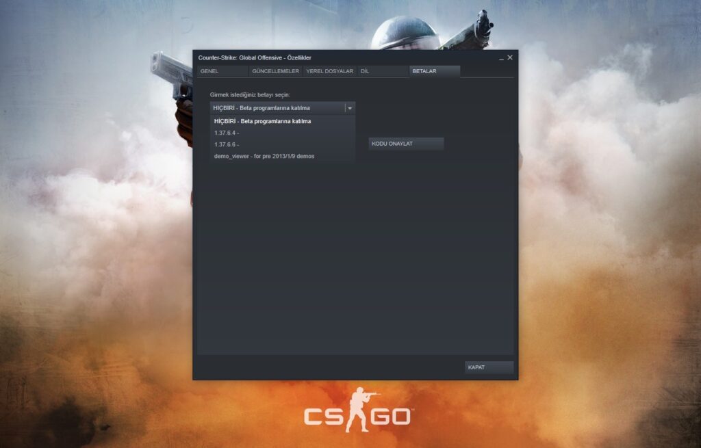 CS GO İstemcinin Güncellenmesi Gerekiyor Çözüm Yöntemi: 4