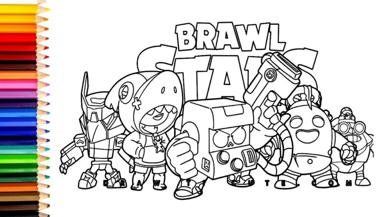 Brawl Stars Karakterleri Boyama Oyunu Siber Star - boyama sayfası brawl stars karakterleri resmi