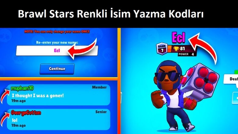 Brawl Stars Renkli İsim Yazma Kodları