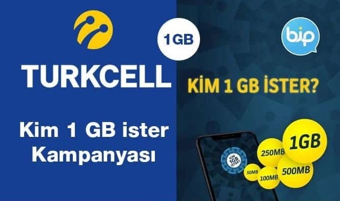 BİP Kim 1 GB İster (1 GB) Bedava İnternet Kazan