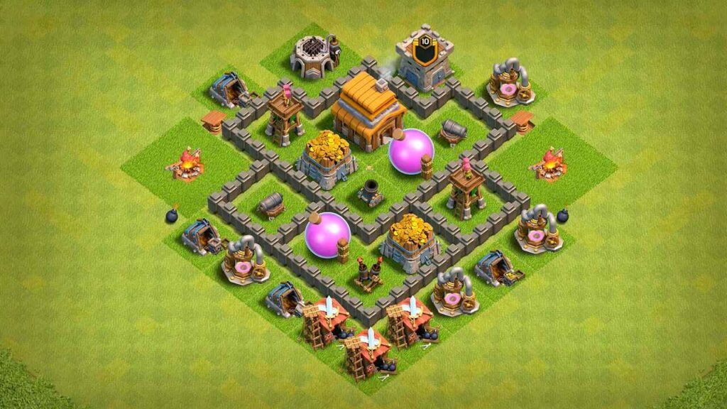 Clash of Clans Köy Düzenleri 2021 - Belediye Binası Seviye 4