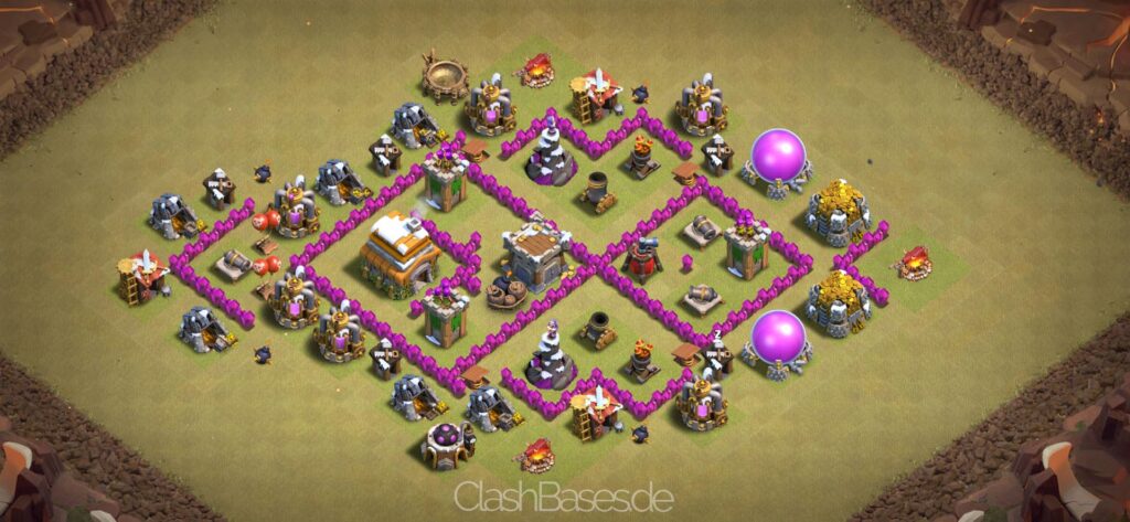 Clash of Clans Köy Düzenleri 2021 - Belediye Binası Seviye 6