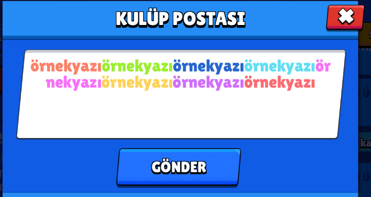 Brawl Stars Renk Kodları