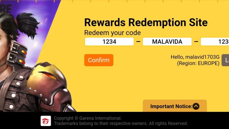 Garena Reward Kodları (2022)