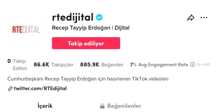 Recep Tayyip Erdoğan "RTE" TikTok Hesabı (Videoları)