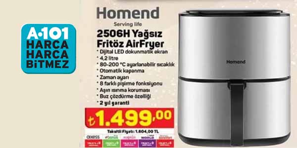 A101 Homend Airfryer Yorumları (Alınır mı?)