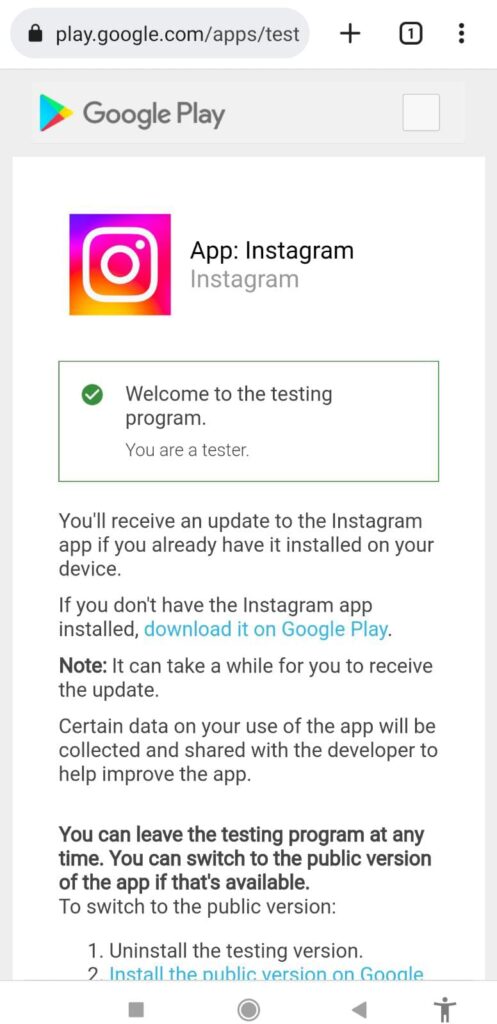 İnstagram Beta Test Kullanıcısı Nasıl Olunur?