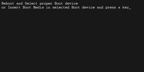 Reboot And Select Proper Boot Device