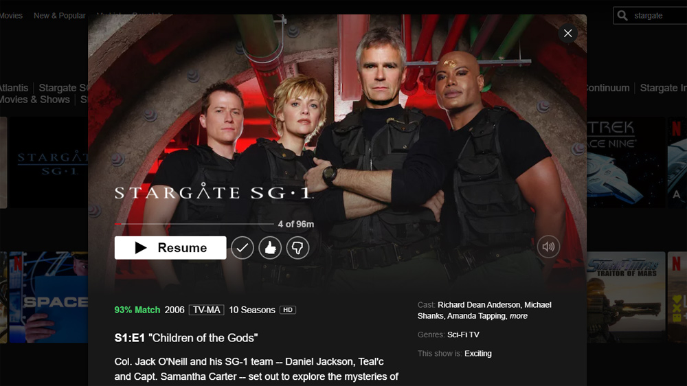Stargate SG-1 Netflix İzle (Türkçe) - 2023