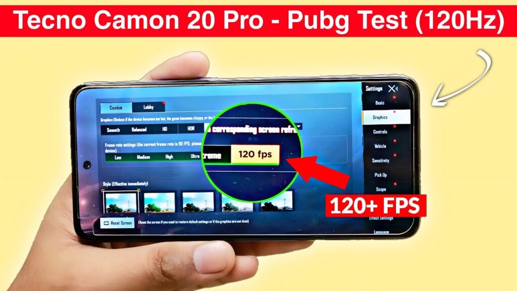 Tecno Camon 20 Pro PUBG Mobile Kaç FPS