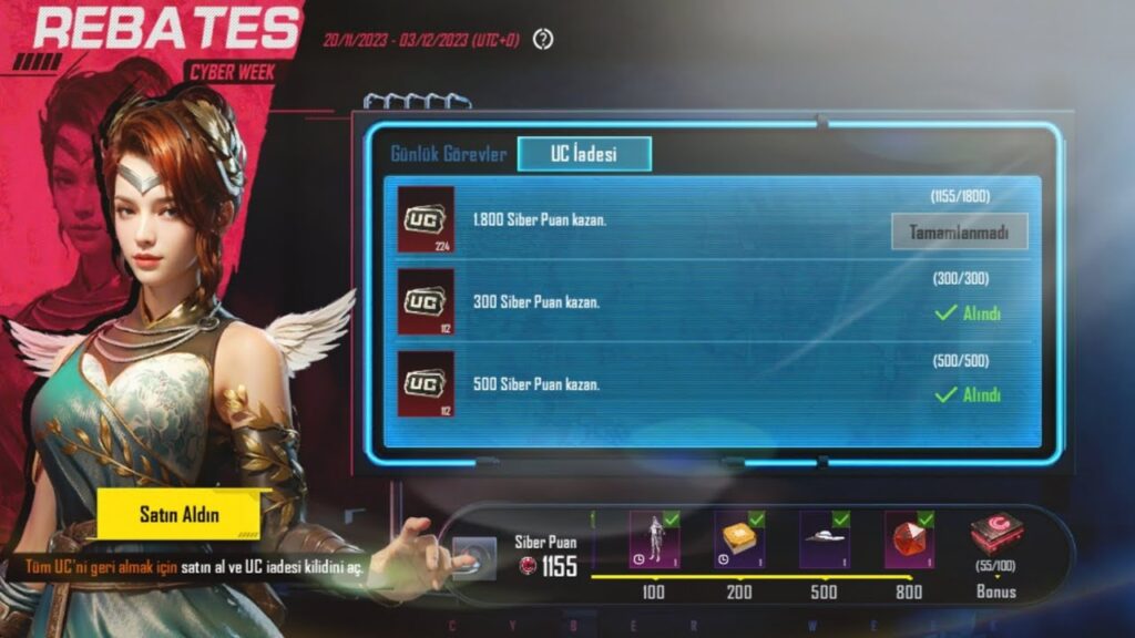 PUBG Mobile Siber Hafta Kodu - 2023